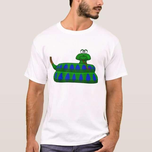 Cartoon Snake Men's Shirt (Front)