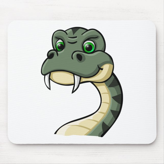 Cartoon Snake Mouse Mat (Front)
