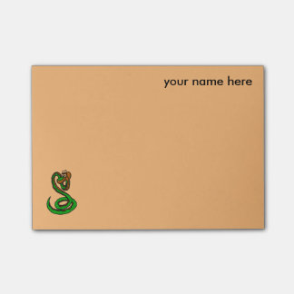 cartoon snake personalised post-it note