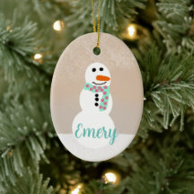 Cartoon Snowman (Customisable Name)