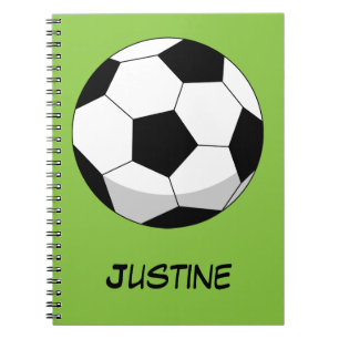 Cartoon Soccer Ball Add Your Name Notebook