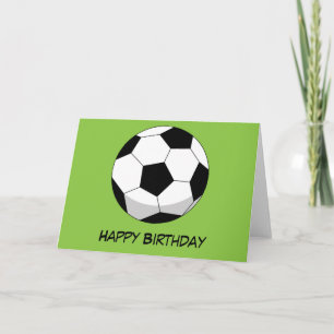 Cartoon Soccer Ball   Add Your Text Card