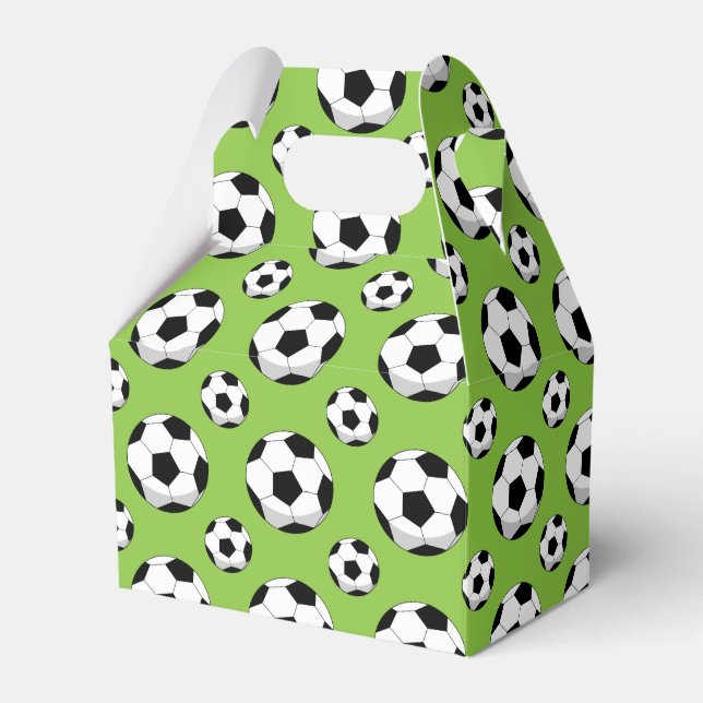 Cartoon Soccer Ball Pattern Favour Box (Front Side)