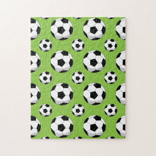 Cartoon Soccer Ball Pattern Jigsaw Puzzle
