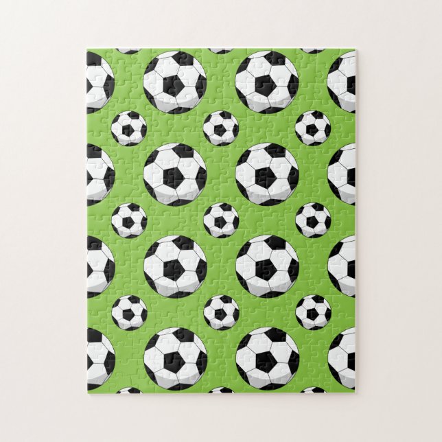 Cartoon Soccer Ball Pattern Jigsaw Puzzle (Vertical)