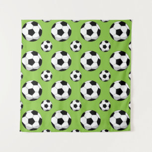 Cartoon Soccer Ball Pattern Tapestry