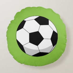 Cartoon Soccer Ball Round Cushion