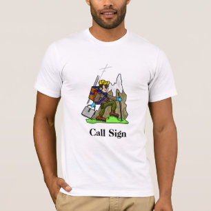 Cartoon SOTA Ham Radio Operator T-shirt