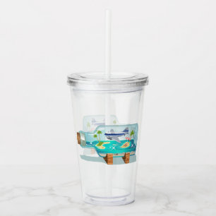 Cartoon Souvenir Bottle Acrylic Tumbler