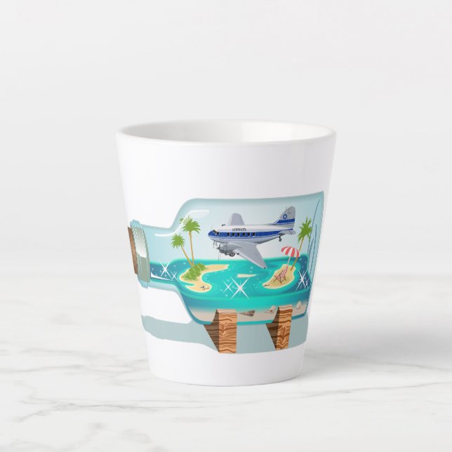 Cartoon Souvenir Bottle Latte Mug (Front)