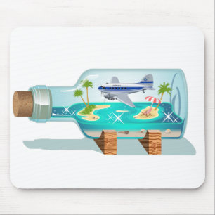 Cartoon Souvenir Bottle Mouse Mat