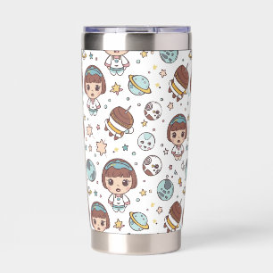 Cartoon Space Back to School Supplies Teachers Insulated Tumbler