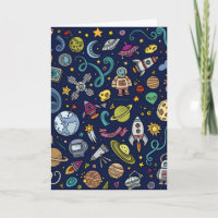 Cartoon Space Explorer Birthday Kids Theme