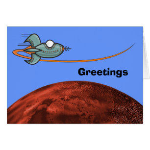 Cartoon Space Ship Alien Planet