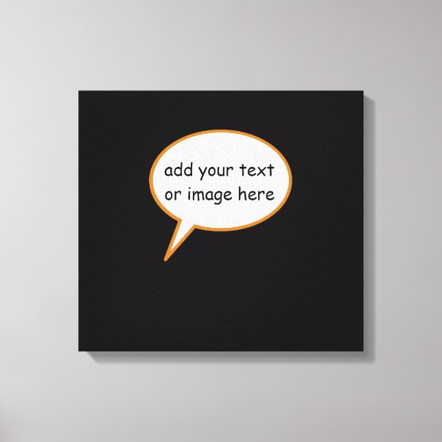 cartoon speech balloon for walls canvas print (Front)