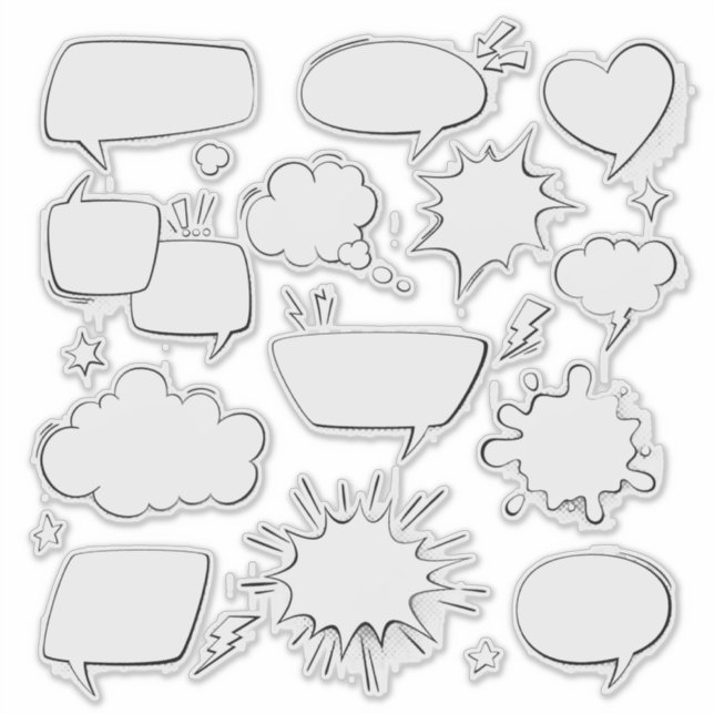 Cartoon Speech Bubbles (Front)