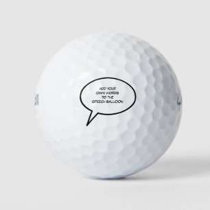 Cartoon Speech Words  Golf Balls