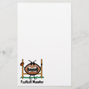 Cartoon Sports Clip Art Angry Mad Football Monster Stationery