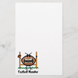 Cartoon Sports Clip Art Angry Mad Football Monster Stationery