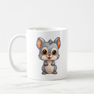 Cartoon squirrel illustration coffee mug