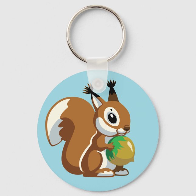 cartoon squirrel key ring (Front)