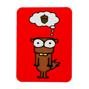Cartoon Squirrel Magnet