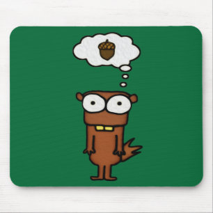 Cartoon Squirrel Mouse Mat