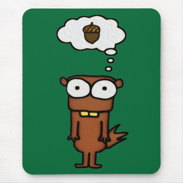 Cartoon Squirrel Mouse Mat (Front)