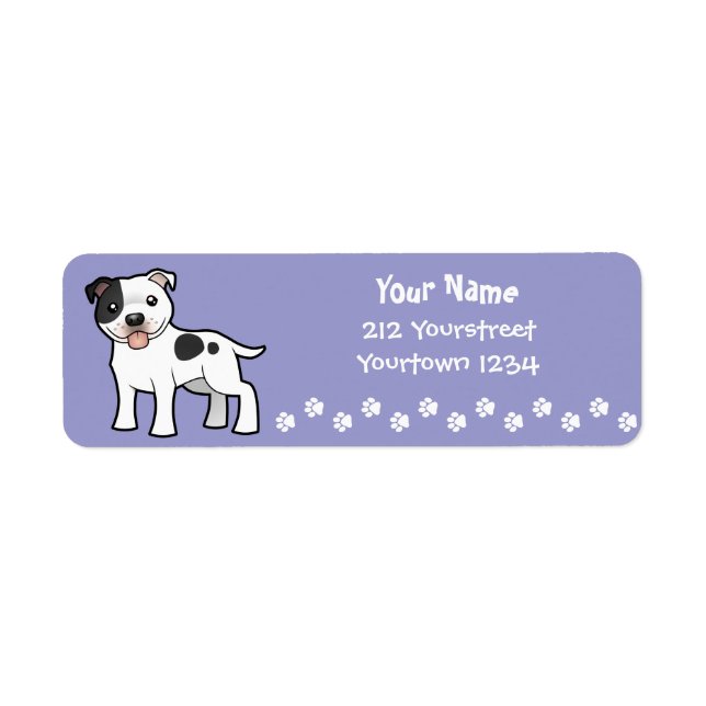 Cartoon Staffordshire Bull Terrier (Front)