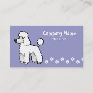 Cartoon Standard/Miniature/Toy Poodle Business Card