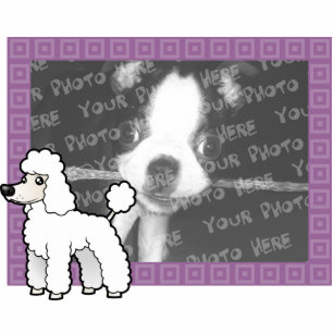 Cartoon Standard/Miniature/Toy Poodle Photo Sculpture Magnet