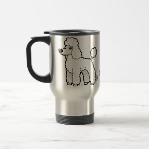 Cartoon Standard/Miniature/Toy Poodle Travel Mug