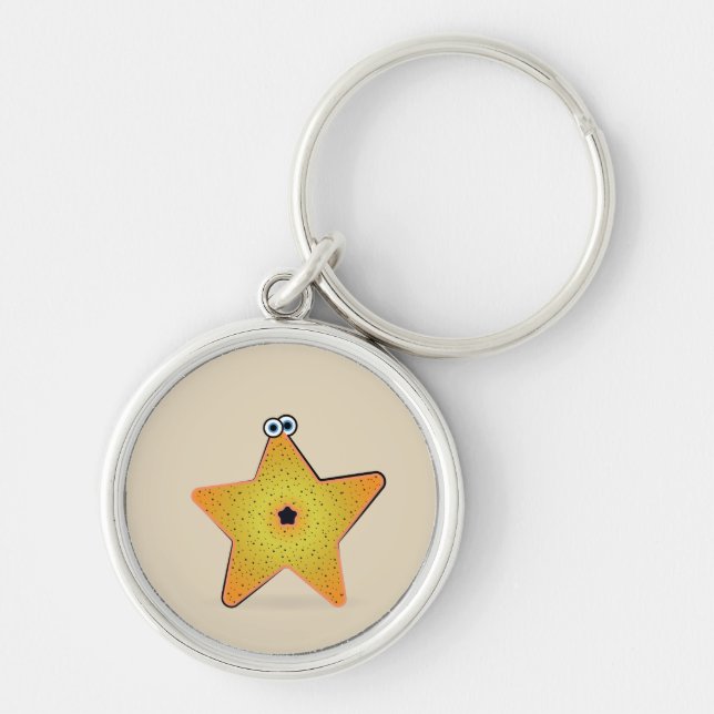 Cartoon Starfish Key Ring (Front)