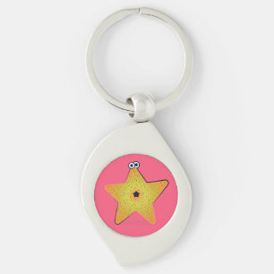 Cartoon Starfish Key Ring