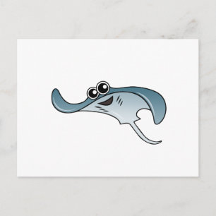 Cartoon Stingray Postcard