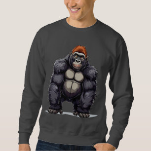 Cartoon-style gorilla sweatshirt
