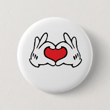 Cartoon Style Hand Love Heart