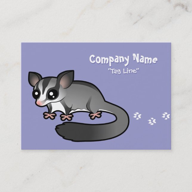 Cartoon Sugar Glider Business Card (Front)