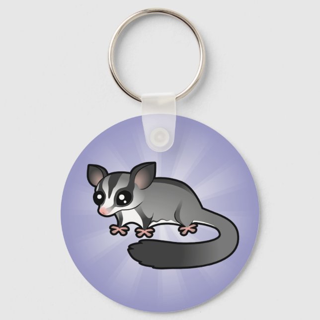 Cartoon Sugar Glider Key Ring (Front)