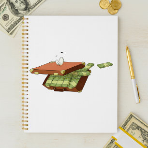 Cartoon Suitcase Full of Money Cash Bundles Planner