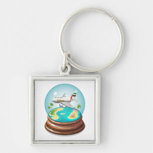 Cartoon Summer Cristal Ball Key Ring