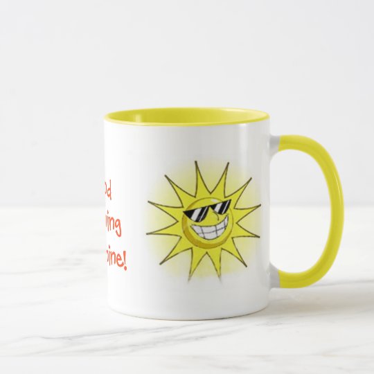 cartoon_sun_01, Good Morning Sunshine!, Sunset ... Mug