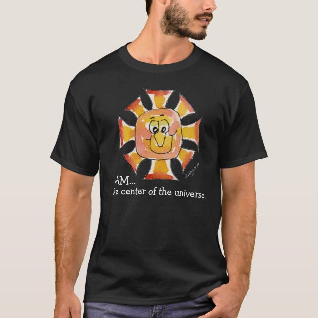 Cartoon Sun 02-Centre of the Universe T-Shirt (Front)