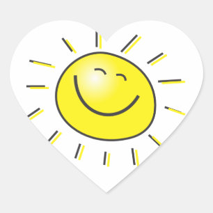 Cartoon Sun Heart Sticker