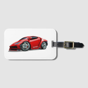 Cartoon super car luggage tag