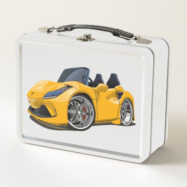 Cartoon super car metal lunch box (Front)