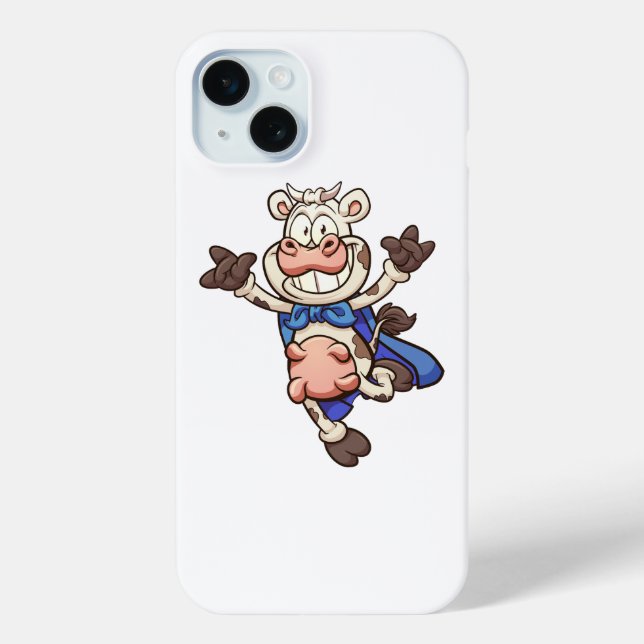 cartoon super cow skipping Case-Mate iPhone case (Back)