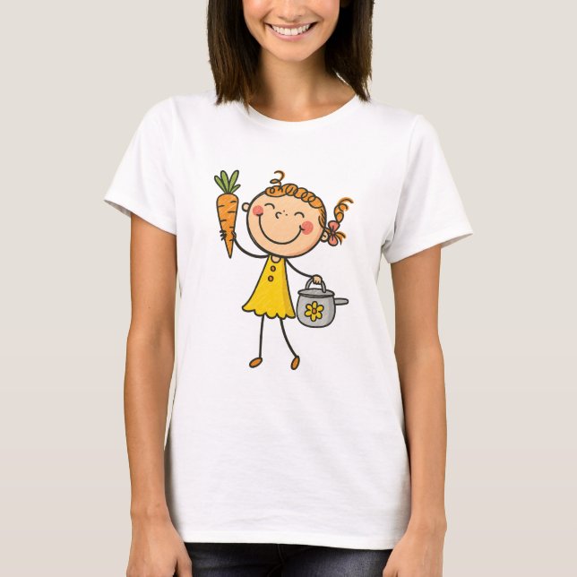 Cartoon Superhero Girl Kids Shirt (Front)