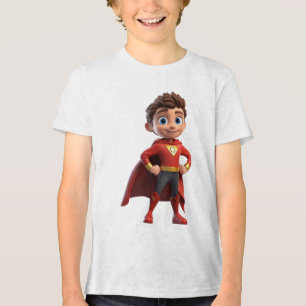 Cartoon Supper Hero Tri-Blend Shirt
