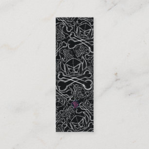 Cartoon Swede on black Mini Business Card